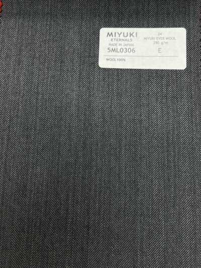 5ML0306 MIYUKI EVER WOOL (Miyuki Ever Wool) Grigio a spina di pesce