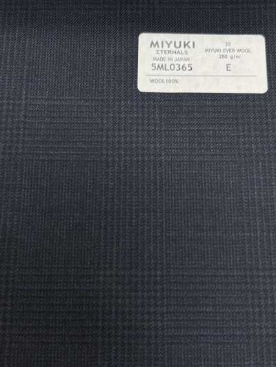5ML0365 MIYUKI EVER WOOL (Miyuki Ever Wool) a quadri Glen blu navy