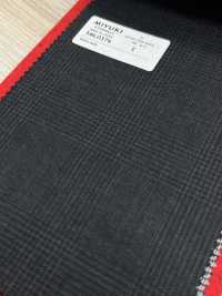 5ML0376 MIYUKI EVER WOOL Glen Check Charcoal Heaven Grey[Tessile] Lanificio Miyuki Sottofoto