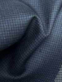 5ML0391 MIYUKI EVER WOOL (Miyuki Everwool) Pied De Poule Blu Navy[Tessile] Lanificio Miyuki Sottofoto