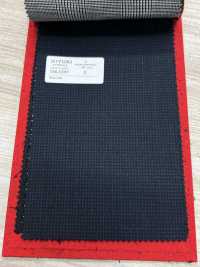 5ML0391 MIYUKI EVER WOOL (Miyuki Everwool) Pied De Poule Blu Navy[Tessile] Lanificio Miyuki Sottofoto