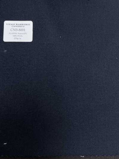 CANONICO Flanella standard Super 120's blu navy scuro tinta unita