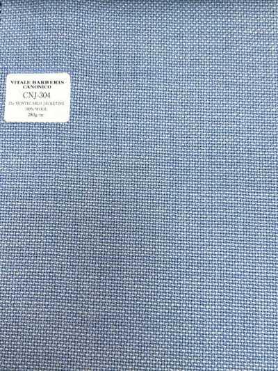 CNJ304 CANONICO Classic 21μ MONTECARLO Tessuto per giacche Hopsack blu tinta unita