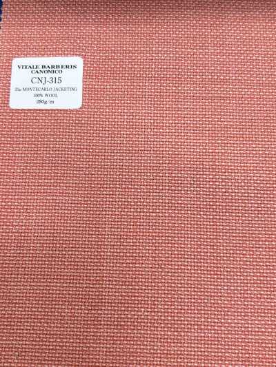 CNJ315 CANONICO Standard 21μ MONTECARLO per giacche Hopsack tinta unita arancione