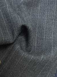 2MK4421 26SS Miyuki Textile MIYUKI ESSENTIALS ACTIVA Charcoal Heaven Grey Stripe[Tessile] Lanificio Miyuki Foto secondaria