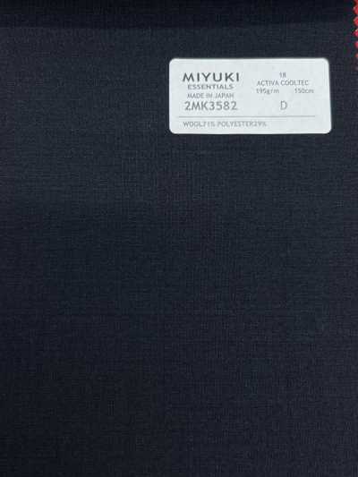 2MK3582 26SS MIYUKI Tessuti ESSENTIALS ACTIVA ACTIVA COOLTEC Blu navy tinta unita