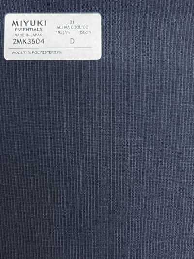 2MK3604 26SS MIYUKI Tessuti ESSENTIALS ACTIVA ACTIVA COOLTEC Blu navy tinta unita