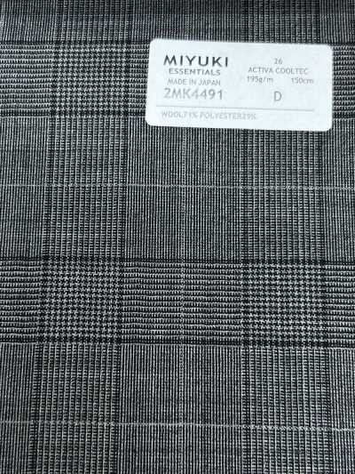 2MK4491 26SS MIYUKI Fabrics ESSENTIALS ACTIVA ACTIVA COOLTEC Quadri grigio medio