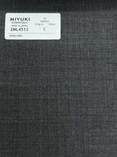 2ML4512 26SS MIYUKI Essentials TROPICS Grigio medio tinta unita