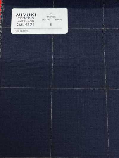 2ML4571 26SS MIYUKI Tessuti Essentials TROPICS Quadri navy