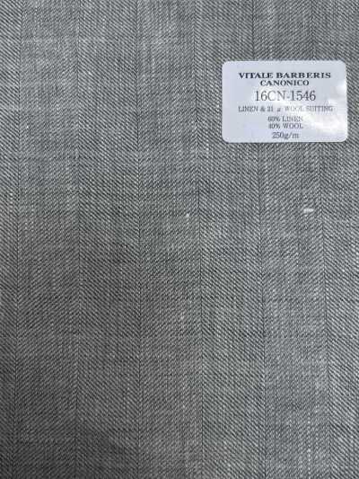 16CN1546 26SS VBC Vitale Barberis Canonico TESSUTO DA ABITO IN LINO E LANA 21 μ