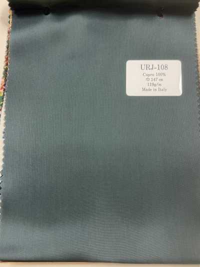 URJ-108 Prodotto in Italia, fodera stampata in Cupro 100%, blu-verde tinta unita