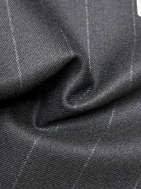 M02060-2 Linea Esclusiva KUNISHIMA1850 【Lana Pettinata Superfine】Righe Gessate Blu Navy[Tessile] Società Per Azioni Kunishima Co., Ltd. Foto secondaria
