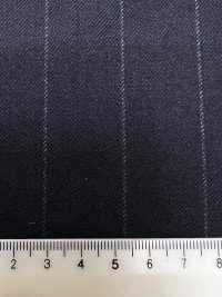 M02060-2 Linea Esclusiva KUNISHIMA1850 【Lana Pettinata Superfine】Righe Gessate Blu Navy[Tessile] Società Per Azioni Kunishima Co., Ltd. Foto secondaria