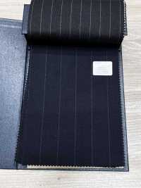 M02060-2 Linea Esclusiva KUNISHIMA1850 【Lana Pettinata Superfine】Righe Gessate Blu Navy[Tessile] Società Per Azioni Kunishima Co., Ltd. Foto secondaria