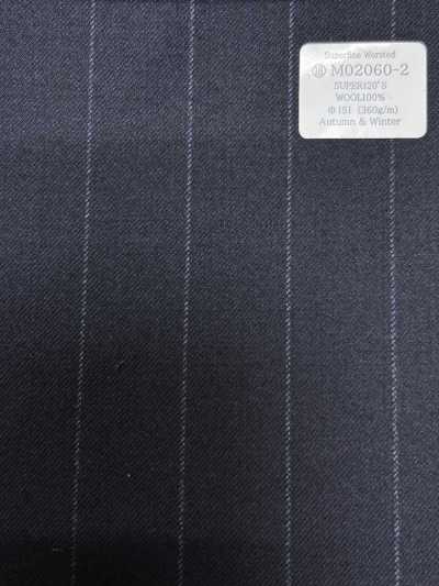 M02060-2 KUNISHIMA1850 Linea esclusiva [Superfine Worsted] Blu navy a righe gessate