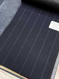M02061-2 Linea Esclusiva KUNISHIMA1850 【Lana Pettinata Superfine】Righe Gessate Blu Navy[Tessile] Società Per Azioni Kunishima Co., Ltd. Foto secondaria