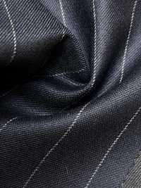 M02061-2 Linea Esclusiva KUNISHIMA1850 【Lana Pettinata Superfine】Righe Gessate Blu Navy[Tessile] Società Per Azioni Kunishima Co., Ltd. Foto secondaria