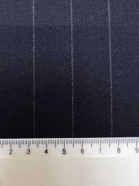 M02061-2 Linea Esclusiva KUNISHIMA1850 【Lana Pettinata Superfine】Righe Gessate Blu Navy[Tessile] Società Per Azioni Kunishima Co., Ltd. Foto secondaria