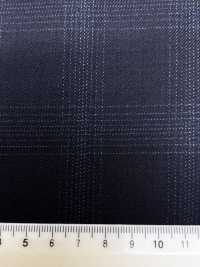 M02064-2 Linea Esclusiva KUNISHIMA1850 【Lana Pettinata Superfine】Quadri Mélange Blu Navy[Tessile] Società Per Azioni Kunishima Co., Ltd. Foto secondaria