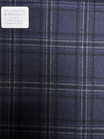 M02045-3 Linea esclusiva KUNISHIMA1850 [SOMO CASHMERE 100%] Quadro 3D blu navy