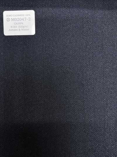 M02047-2 KUNISHIMA1850 Linea esclusiva [SOMO Cashmere 100%] Spigato blu navy