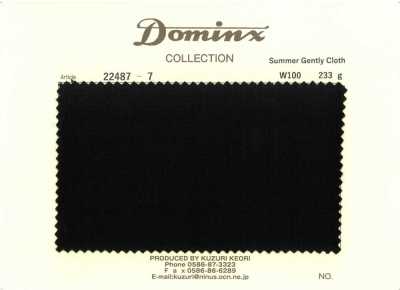 22487-7 Tessuto estivo delicato 100% lana DOMINX (Dominx) nero