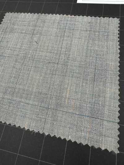 1AGA36-13 [Articolo a stock limitato] Tessuto Nikke Textile Super 100's Ikat Tropical Glen Check