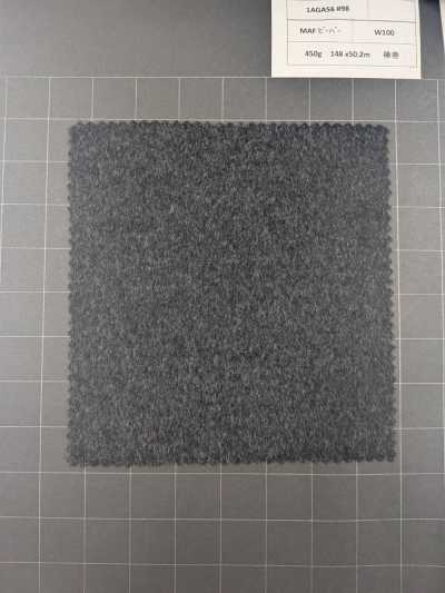1AGA56-98 [Fino a esaurimento scorte] Tessuto Nikke Textile MAF Beaver grigio scuro per cappotti