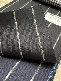 PR6521-DN Tessuto A Righe Elasticizzato Giapponese Premium Standard, Super 120's, Blu Navy Scuro[Tessile] Immagini aggiuntive