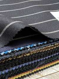 PR6521-DN Tessuto A Righe Elasticizzato Giapponese Premium Standard, Super 120's, Blu Navy Scuro[Tessile] Immagini aggiuntive