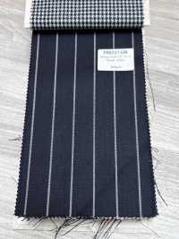 PR6521-DN Tessuto A Righe Elasticizzato Giapponese Premium Standard, Super 120's, Blu Navy Scuro[Tessile] Immagini aggiuntive