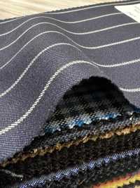 PR6521-NV Tessuto Giapponese Standard Premium Super120's Elasticizzato A Righe Blu Navy[Tessile] Immagini aggiuntive