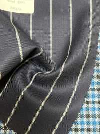 PR6521-NV Tessuto Giapponese Standard Premium Super120's Elasticizzato A Righe Blu Navy[Tessile] Immagini aggiuntive