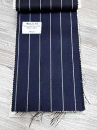 PR6521-NV Tessuto Giapponese Standard Premium Super120's Elasticizzato A Righe Blu Navy[Tessile] Immagini aggiuntive