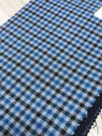 MH6511-BL Tessuto Pettinato Standard Giapponese In Lana E Mohair (Stile Tonic) A Quadri Blu[Tessile] Immagini aggiuntive