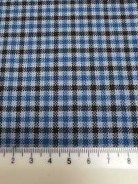 MH6511-BL Tessuto Pettinato Standard Giapponese In Lana E Mohair (Stile Tonic) A Quadri Blu[Tessile] Immagini aggiuntive