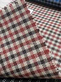 MH6511-BR Tessuto Pettinato Standard Giapponese In Lana E Mohair (Stile Tonic) A Quadri Marrone[Tessile] Immagini aggiuntive