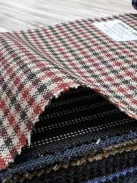 MH6511-BR Tessuto Pettinato Standard Giapponese In Lana E Mohair (Stile Tonic) A Quadri Marrone[Tessile] Immagini aggiuntive