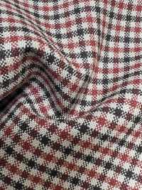 MH6511-BR Tessuto Pettinato Standard Giapponese In Lana E Mohair (Stile Tonic) A Quadri Marrone[Tessile] Immagini aggiuntive