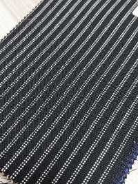 MH6521-BK Tessuto Pettinato Standard Giapponese In Lana E Kid Mohair (Stile Tonic) A Righe Nero[Tessile] Immagini aggiuntive