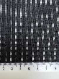 MH6521-BK Tessuto Pettinato Standard Giapponese In Lana E Kid Mohair (Stile Tonic) A Righe Nero[Tessile] Immagini aggiuntive