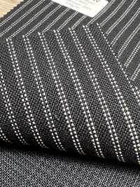 MH6521-NV Tessuto Pettinato Standard Giapponese In Lana E Kid Mohair (Stile Tonic) A Righe Blu Navy[Tessile] Immagini aggiuntive