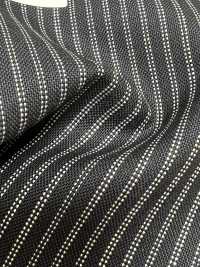 MH6521-NV Tessuto Pettinato Standard Giapponese In Lana E Kid Mohair (Stile Tonic) A Righe Blu Navy[Tessile] Immagini aggiuntive
