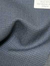 MH2431-NV Tessuto Pettinato Standard Giapponese In Lana E Mohair (Stile Tonic) A Quadri Blu Navy[Tessile] Immagini aggiuntive