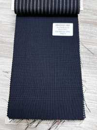 MH2431-NV Tessuto Pettinato Standard Giapponese In Lana E Mohair (Stile Tonic) A Quadri Blu Navy[Tessile] Immagini aggiuntive