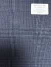 MH2431-NV Tessuto Pettinato Standard Giapponese In Lana E Mohair (Stile Tonic) A Quadri Blu Navy