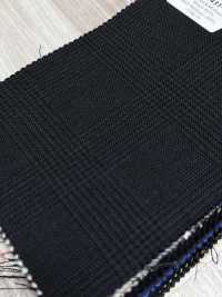 MH2431-CG Tessuto Pettinato Standard Giapponese In Lana E Kid Mohair (Stile Tonic), A Quadri, Grigio Antracite[Tessile] Immagini aggiuntive