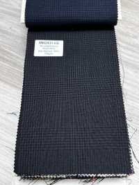 MH2431-CG Tessuto Pettinato Standard Giapponese In Lana E Kid Mohair (Stile Tonic), A Quadri, Grigio Antracite[Tessile] Immagini aggiuntive