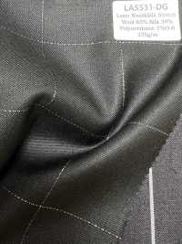 LA5531-DG Tessuto A Quadri Elasticizzato Standard Giapponese In Lana, Seta Lurex[Tessile] Immagini aggiuntive